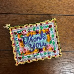 Christopher Radko Many Thanks 2001 Glass Ornament